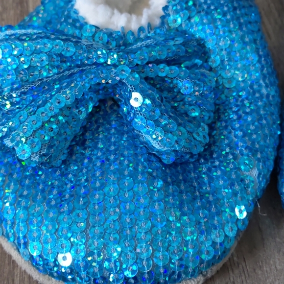Blue Sequin Slipper - Picture 2 of 3